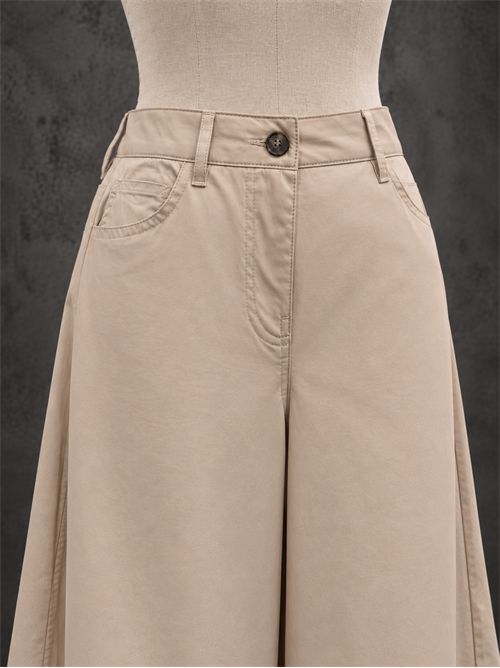 pantalone palazzo in cotone MARELLA EMME | EMMVACILLOSABBIA